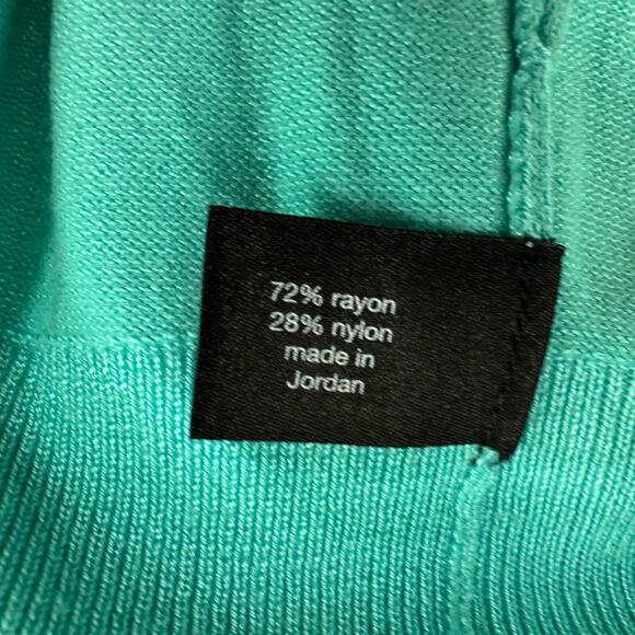 Lane Bryant Cardigan Sweater Women's‎ 14/16 Button Up Blue Lightweight Rayon - Picture 5 of 6